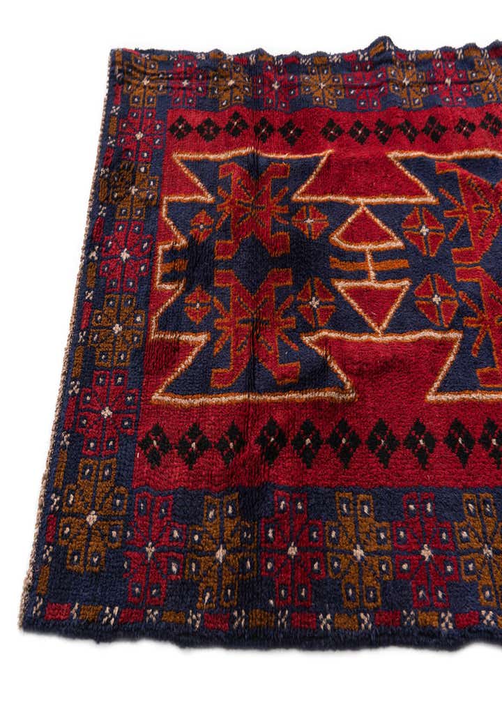 3' x 4' 7 Hand Knotted Balouch Persian Wool Rug