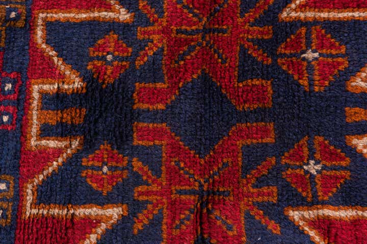 3' x 4' 7 Hand Knotted Balouch Persian Wool Rug