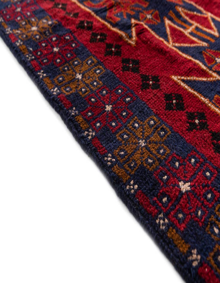 Detail image of 3' x 4' 7 Hand Knotted Balouch Persian Wool Rug