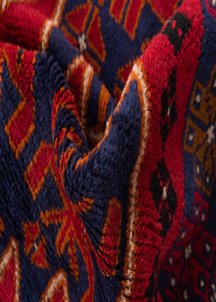 3' x 4' 7 Hand Knotted Balouch Persian Wool Rug