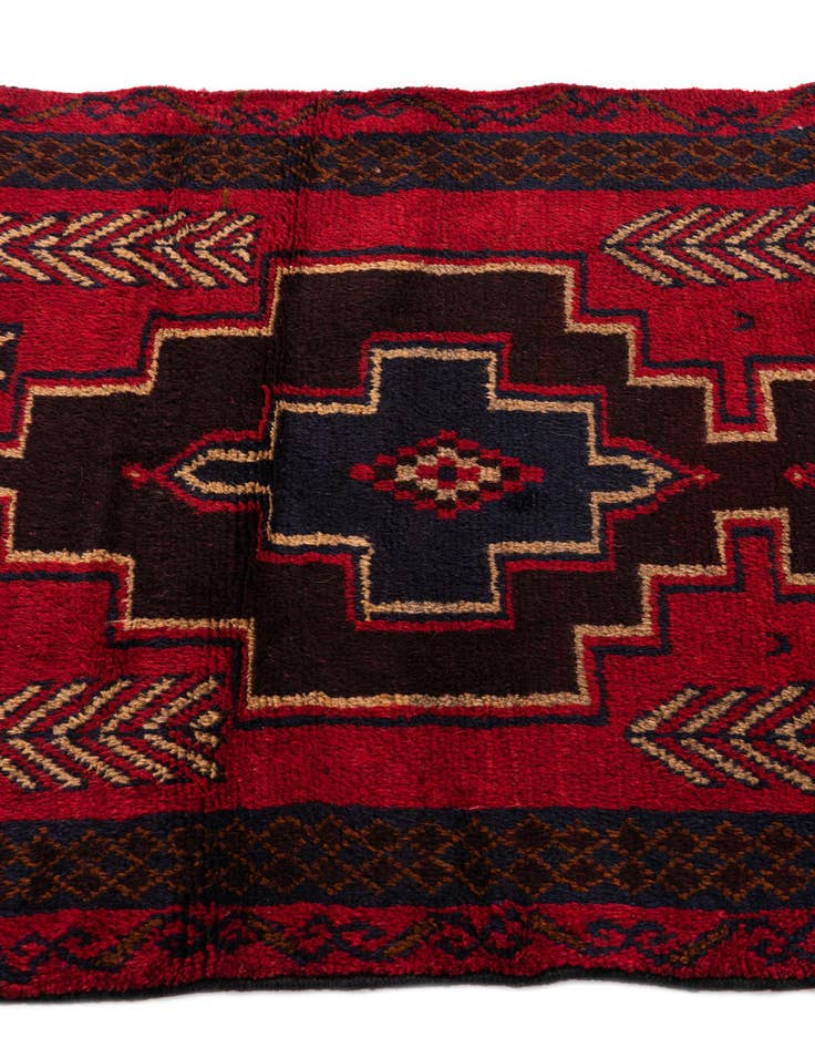 Detail image of 3' x 4' 8  Hand Knotted Balouch Persian Wool Rug