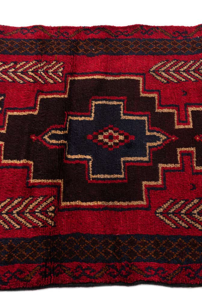 3' x 4' 8 Hand Knotted Balouch Persian Wool Rug