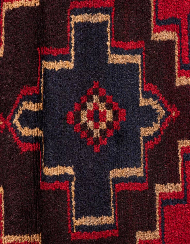 Detail image of 3' x 4' 8  Hand Knotted Balouch Persian Wool Rug