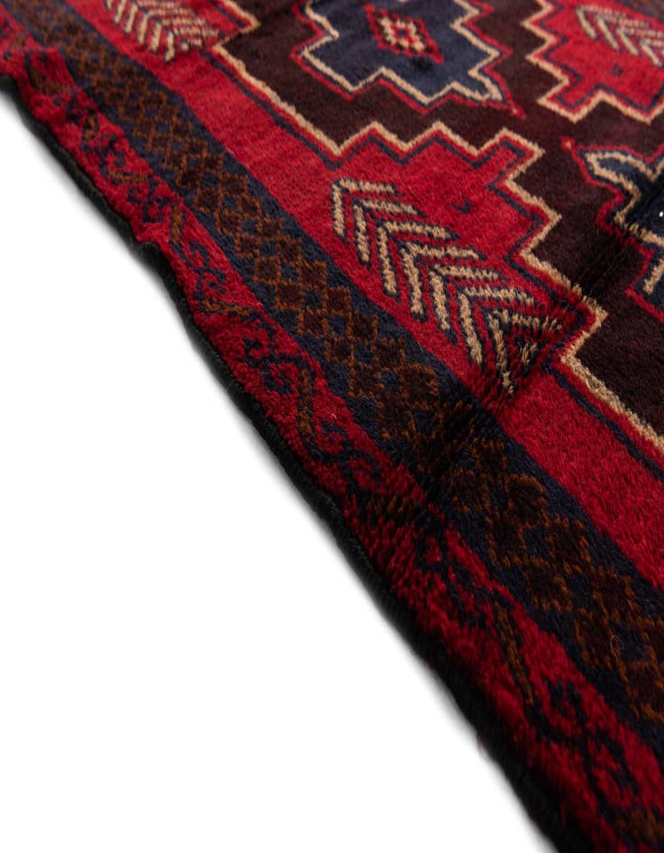 Detail image of 3' x 4' 8  Hand Knotted Balouch Persian Wool Rug