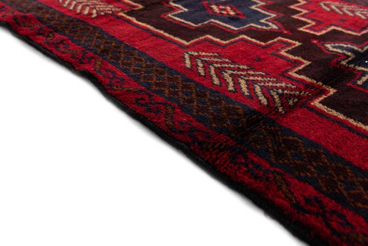 Detail image of 3' x 4' 8 Hand Knotted Balouch Persian Wool Rug