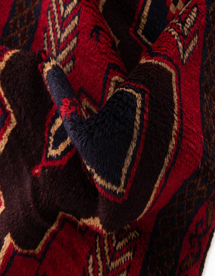 Detail image of 3' x 4' 8  Hand Knotted Balouch Persian Wool Rug