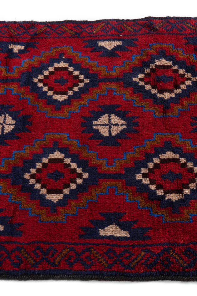 Detail image of 2' 10 x 4' 8 Hand Knotted Balouch Persian Wool Rug