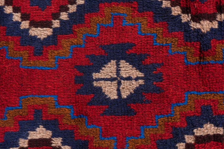 Detail image of 2' 10 x 4' 8 Hand Knotted Balouch Persian Wool Rug