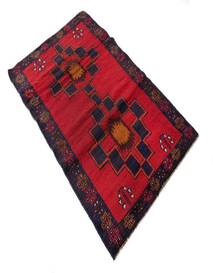 Detail image of 2' 10 x 4' 9  Hand Knotted Balouch Persian Wool Rug