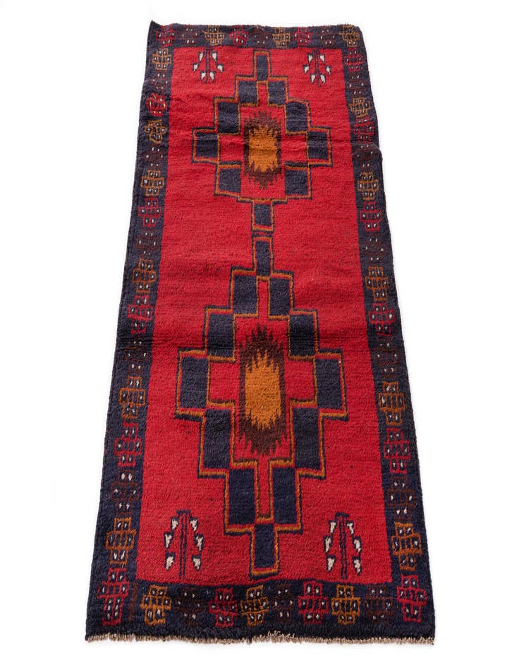 Detail image of 2' 10 x 4' 9  Hand Knotted Balouch Persian Wool Rug