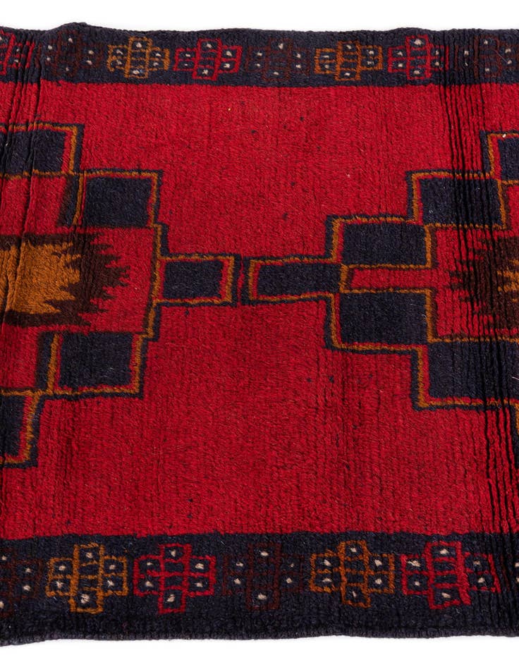 Detail image of 2' 10 x 4' 9  Hand Knotted Balouch Persian Wool Rug