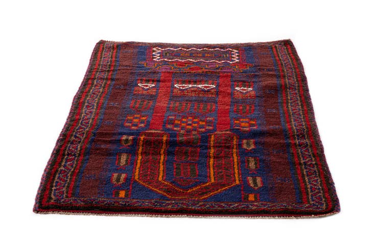 Detail image of 2' 10 x 4' 8 Hand Knotted Balouch Persian Wool Rug