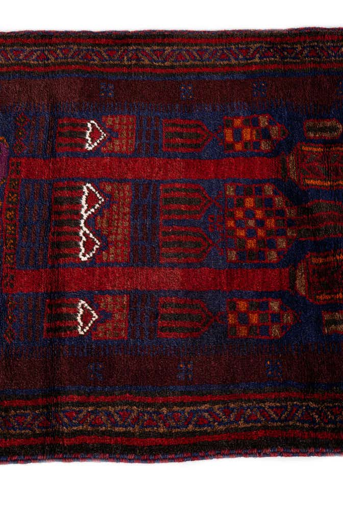 2' 10 x 4' 8 Hand Knotted Balouch Persian Wool Rug