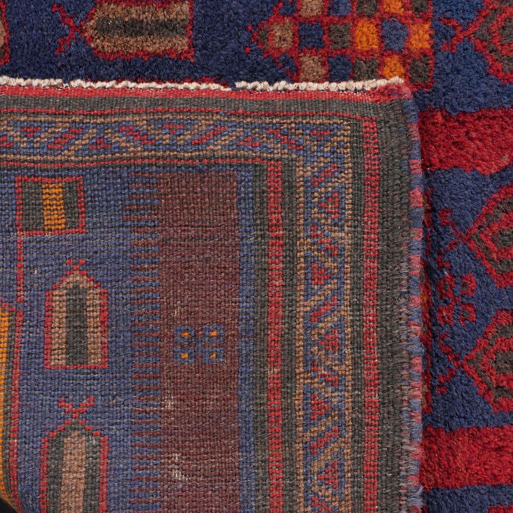 2' 10 x 4' 8 Hand Knotted Balouch Persian Wool Rug