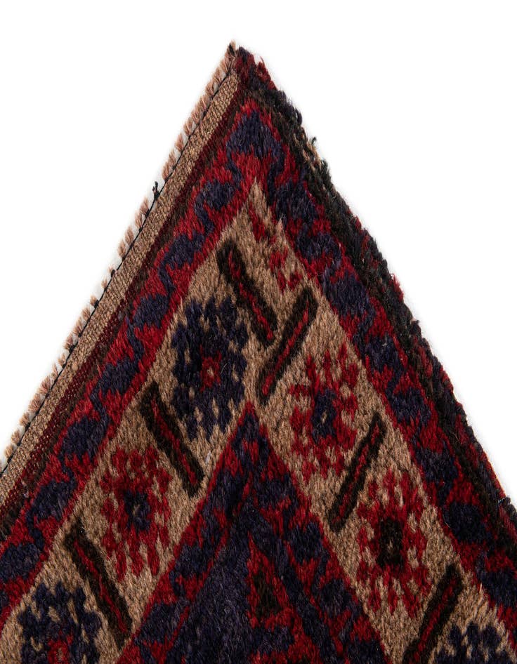Detail image of 3' x 4' 9  Hand Knotted Balouch Persian Wool Rug
