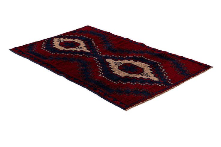 Detail image of 2' 10 x 4' 7 Hand Knotted Balouch Persian Wool Rug