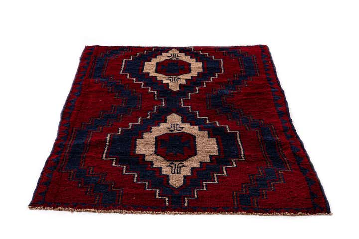 2' 10 x 4' 7 Hand Knotted Balouch Persian Wool Rug