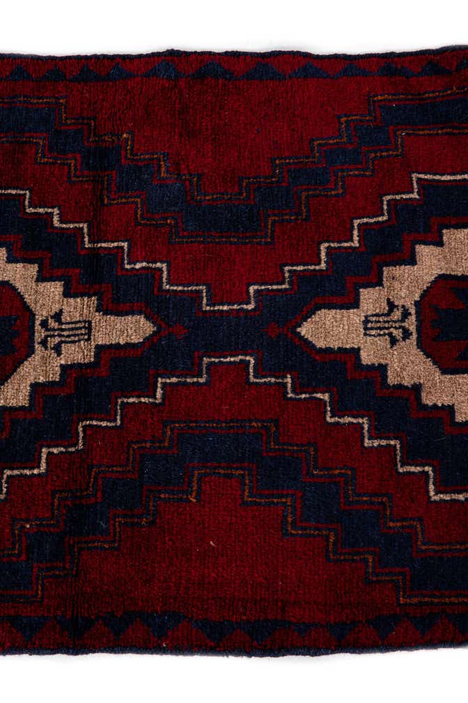 2' 10 x 4' 7 Hand Knotted Balouch Persian Wool Rug