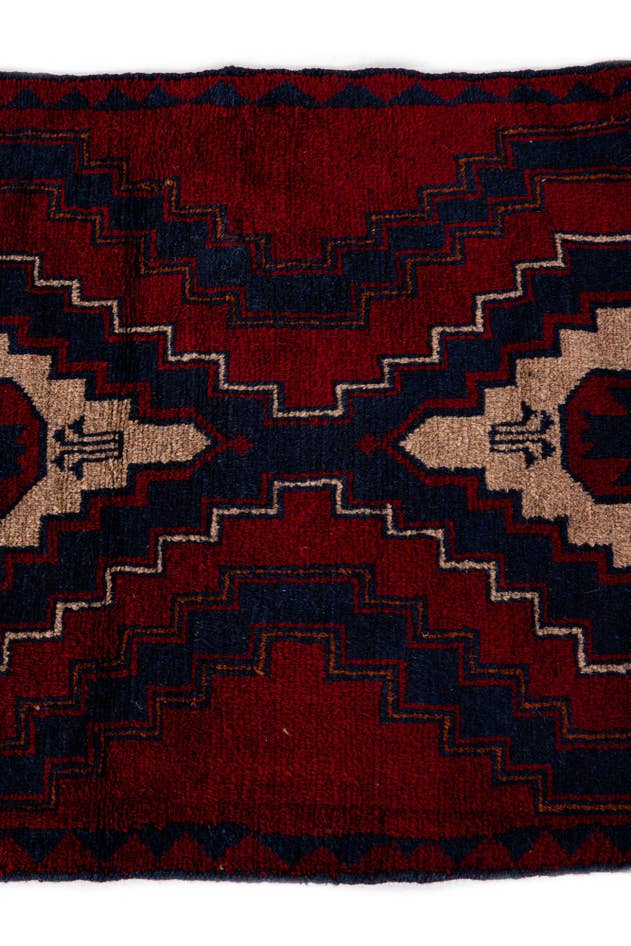 Detail image of 2' 10 x 4' 7 Hand Knotted Balouch Persian Wool Rug