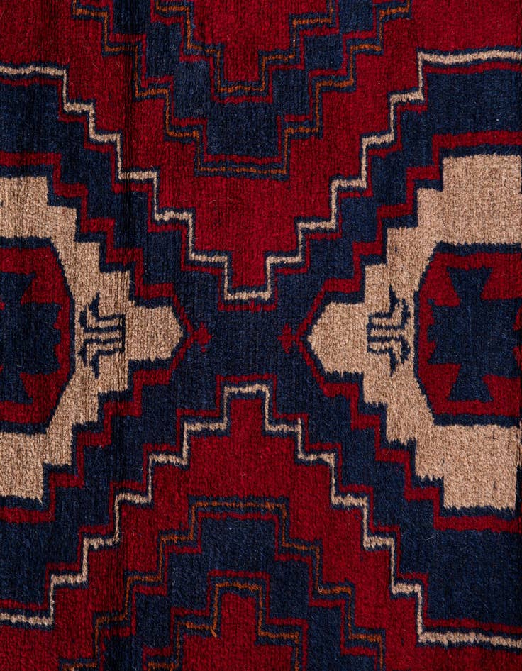 Detail image of 2' 10 x 4' 7  Hand Knotted Balouch Persian Wool Rug
