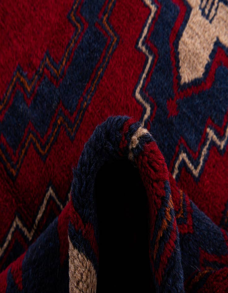 Detail image of 2' 10 x 4' 7  Hand Knotted Balouch Persian Wool Rug
