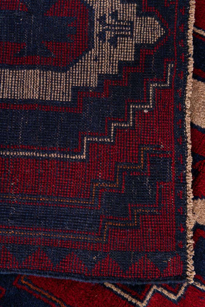 2' 10 x 4' 7 Hand Knotted Balouch Persian Wool Rug
