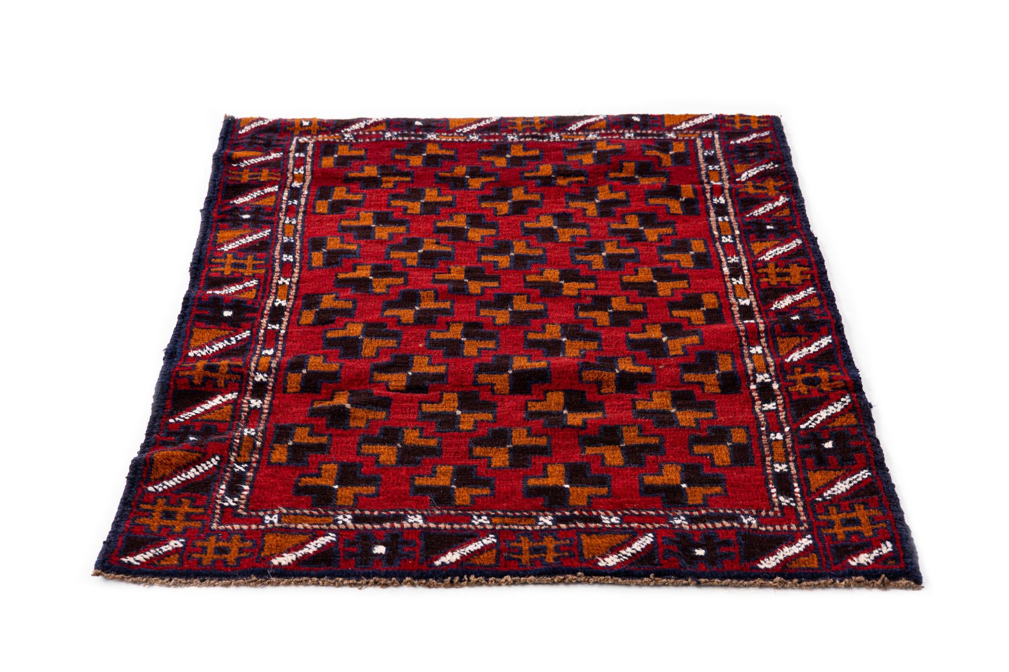 2' 10 x 4' 7 Hand Knotted Balouch Persian Wool Rug