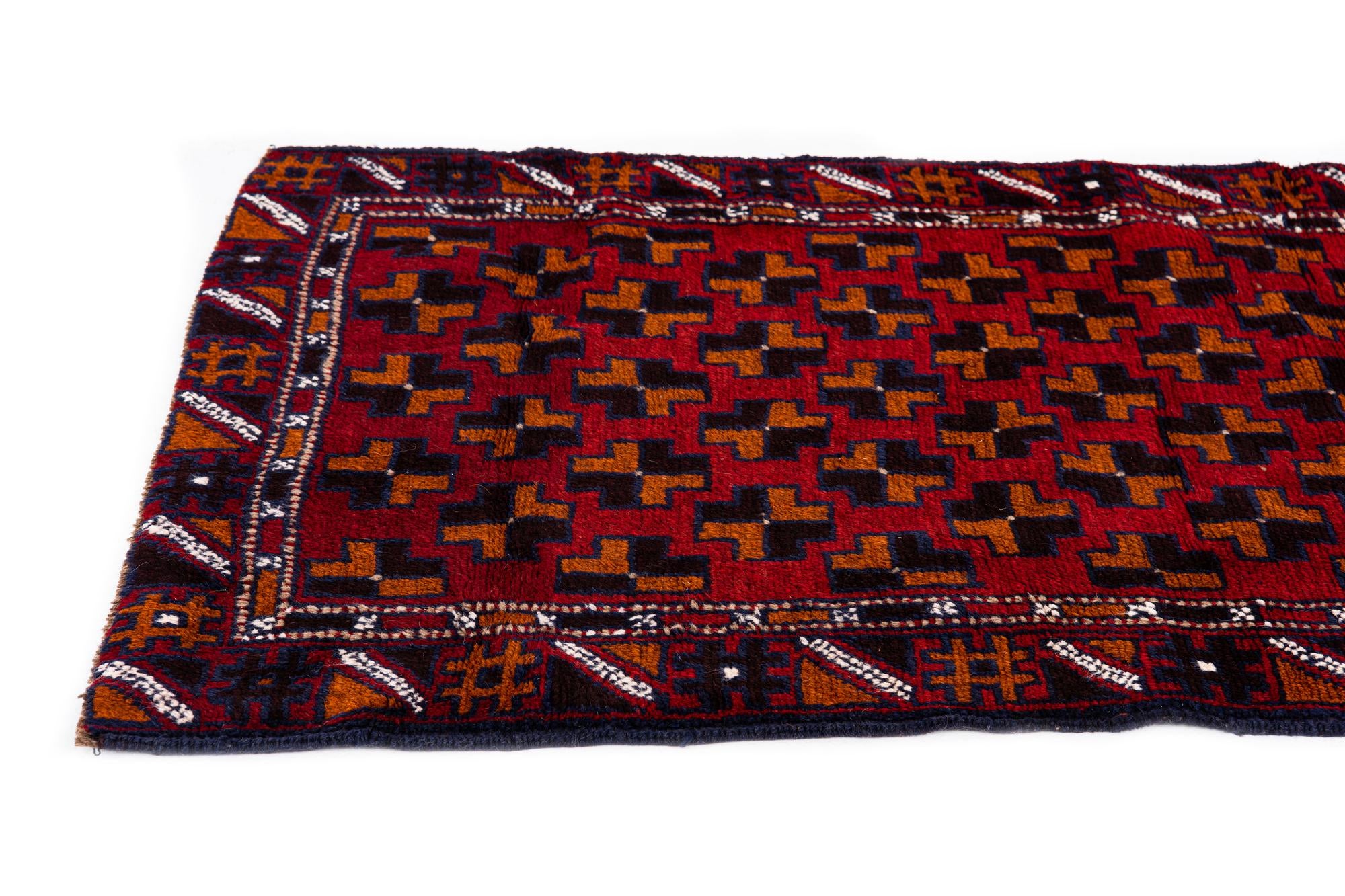 2' 10 x 4' 7 Hand Knotted Balouch Persian Wool Rug