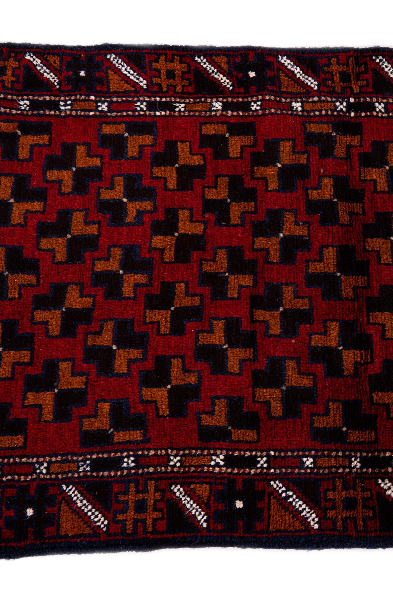2' 10 x 4' 7 Hand Knotted Balouch Persian Wool Rug