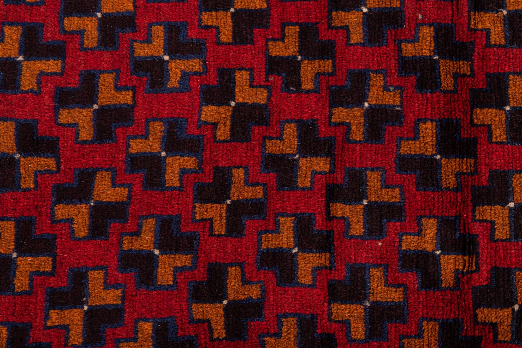 2' 10 x 4' 7 Hand Knotted Balouch Persian Wool Rug