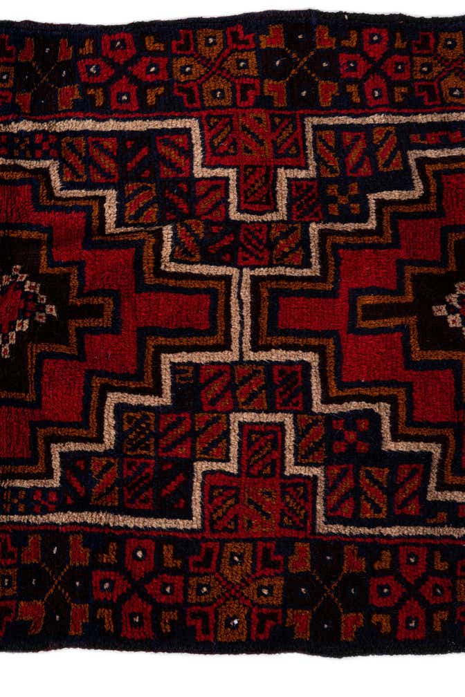 2' 9 x 4' 8 Hand Knotted Balouch Persian Wool Rug
