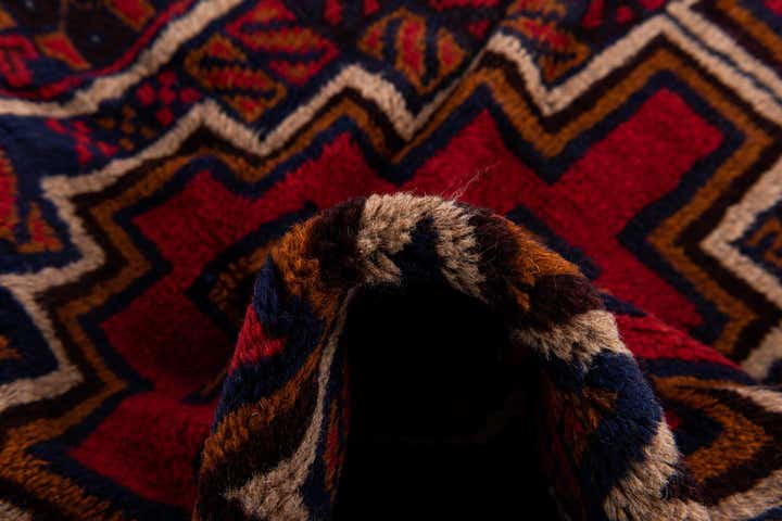 2' 9 x 4' 8 Hand Knotted Balouch Persian Wool Rug