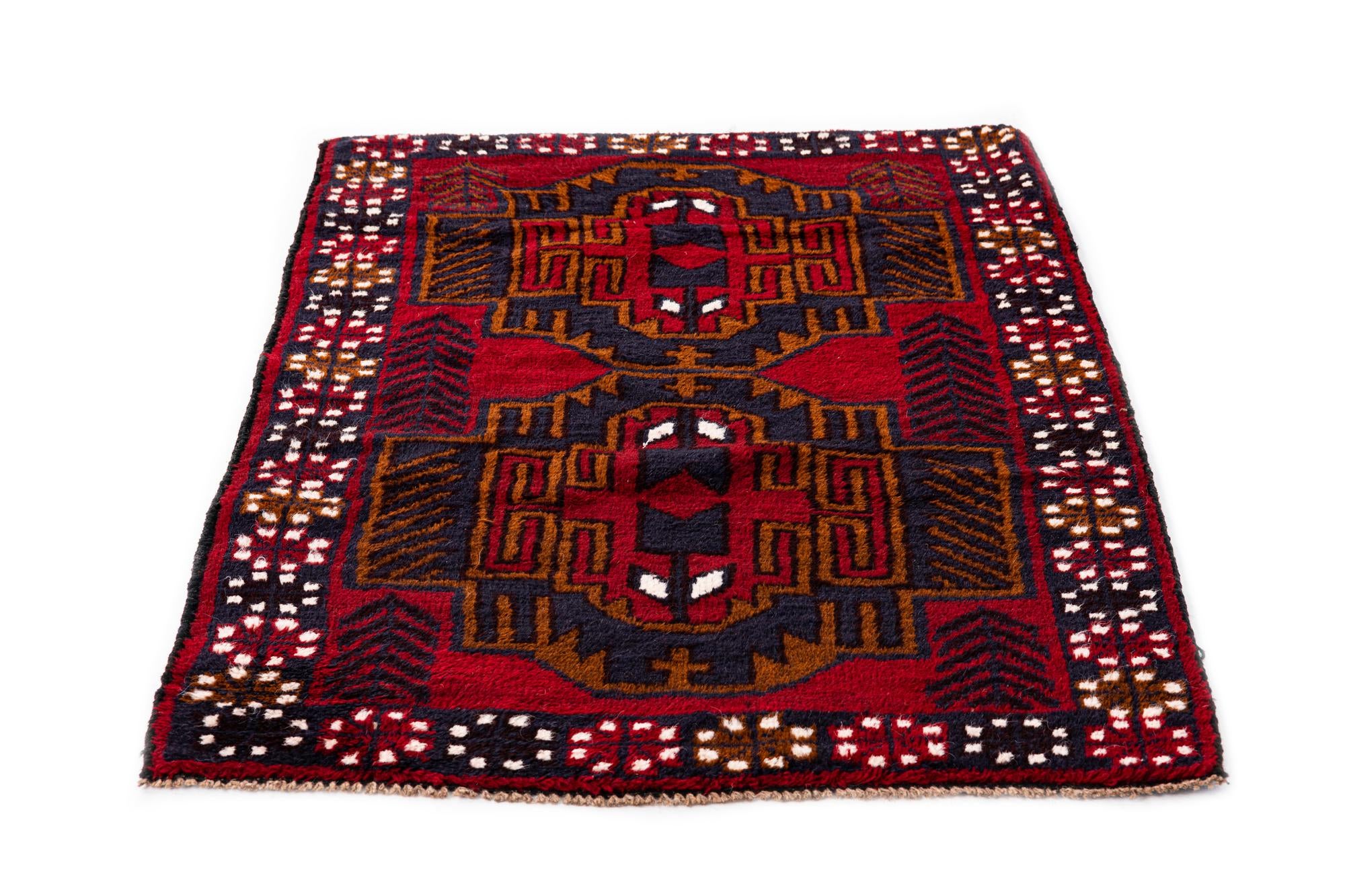 2' 11 x 4' 7 Hand Knotted Balouch Persian Wool Rug