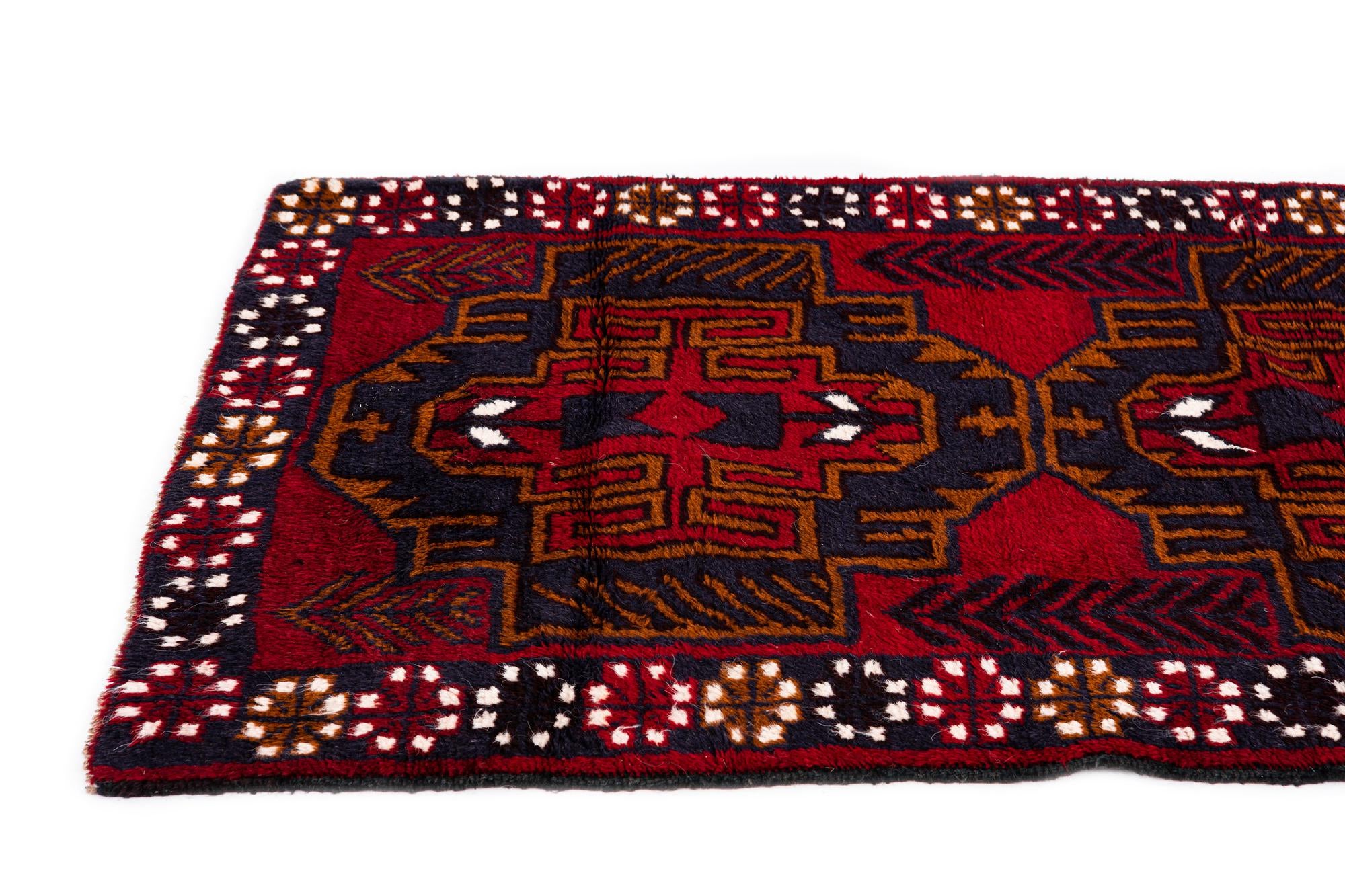 2' 11 x 4' 7 Hand Knotted Balouch Persian Wool Rug