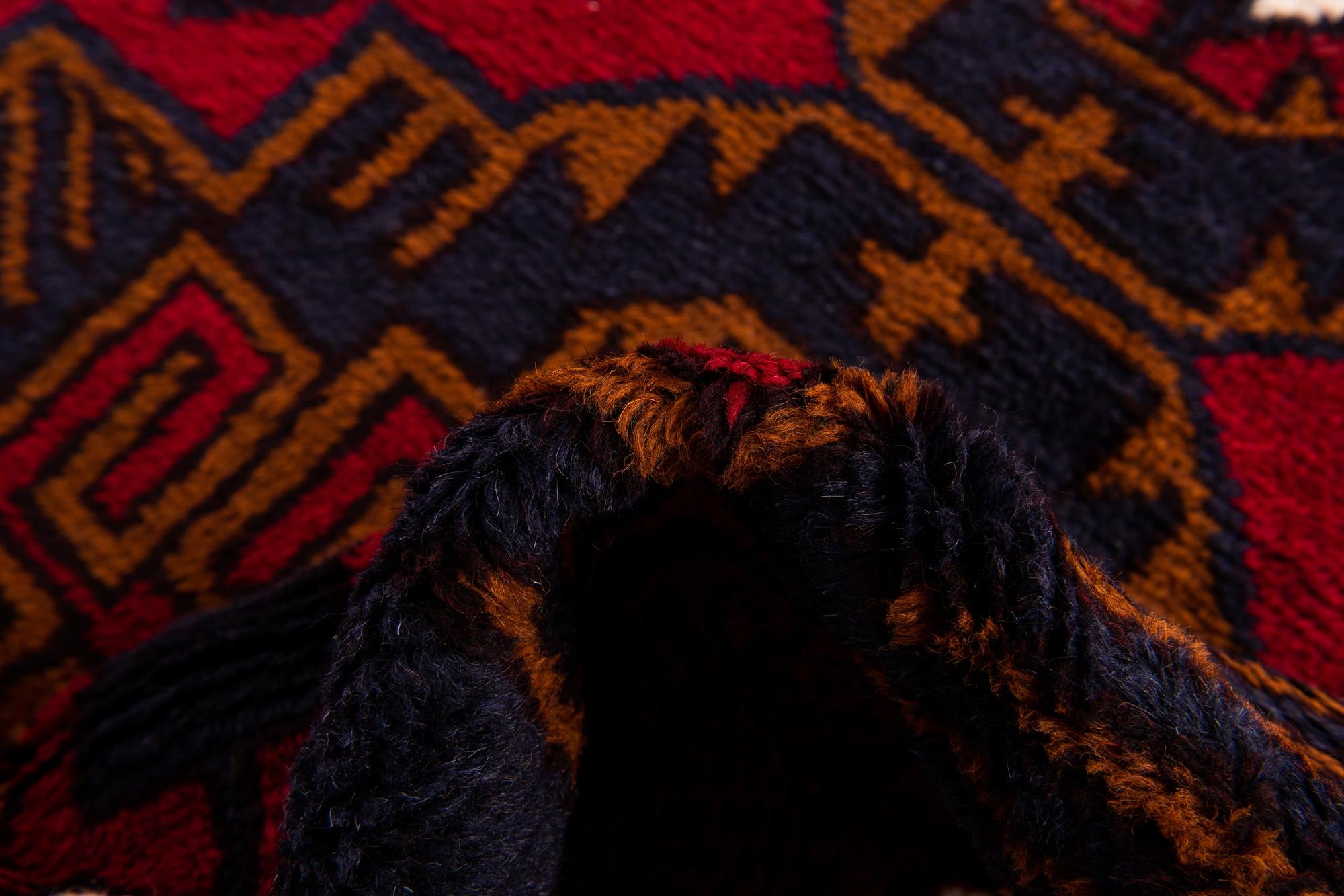 2' 11 x 4' 7 Hand Knotted Balouch Persian Wool Rug