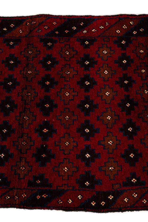 Detail image of 2' 10 x 4' 6 Hand Knotted Balouch Persian Wool Rug
