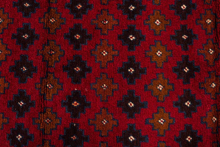 Detail image of 2' 10 x 4' 6 Hand Knotted Balouch Persian Wool Rug