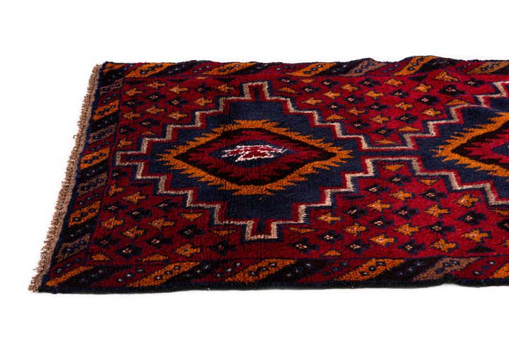 2' 11 x 4' 6 Hand Knotted Balouch Persian Wool Rug