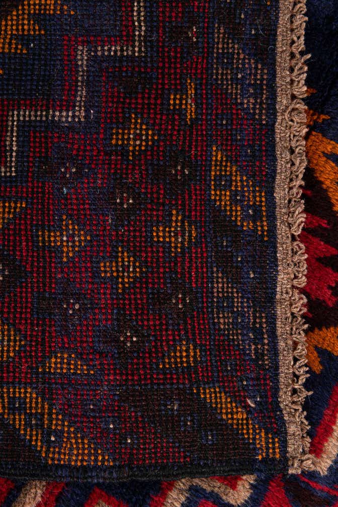 2' 11 x 4' 6 Hand Knotted Balouch Persian Wool Rug