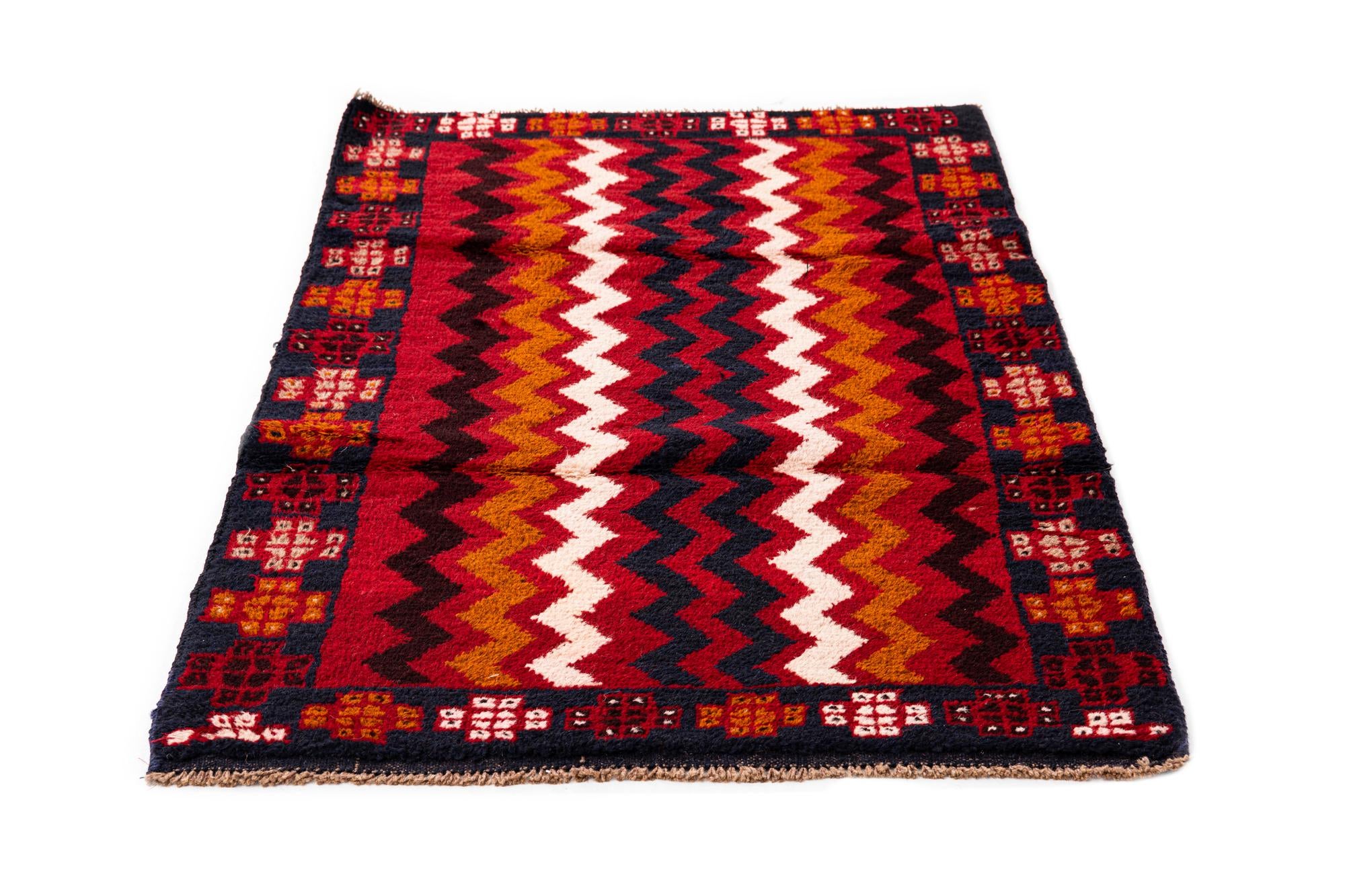 2' 11 x 4' 6 Hand Knotted Balouch Persian Wool Rug