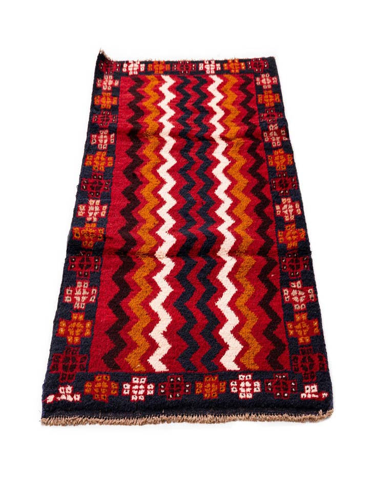 Detail image of 2' 11 x 4' 6  Hand Knotted Balouch Persian Wool Rug