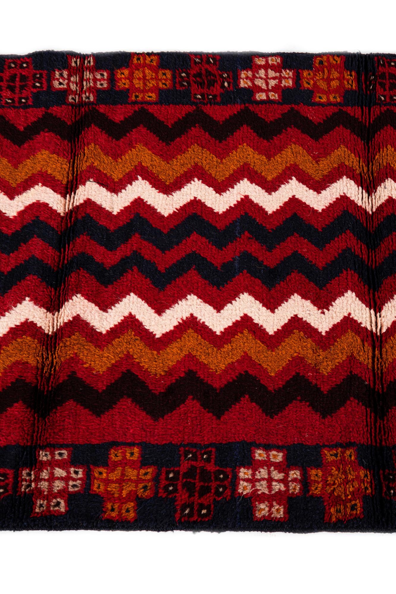 2' 11 x 4' 6 Hand Knotted Balouch Persian Wool Rug