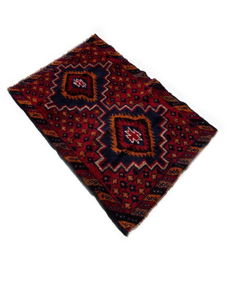 Detail image of 2' 11 x 4' 6  Hand Knotted Balouch Persian Wool Rug