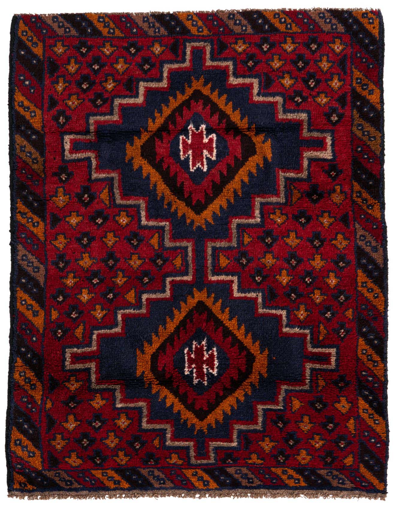 2' 11 x 4' 6 Hand Knotted Balouch Persian Wool Rug