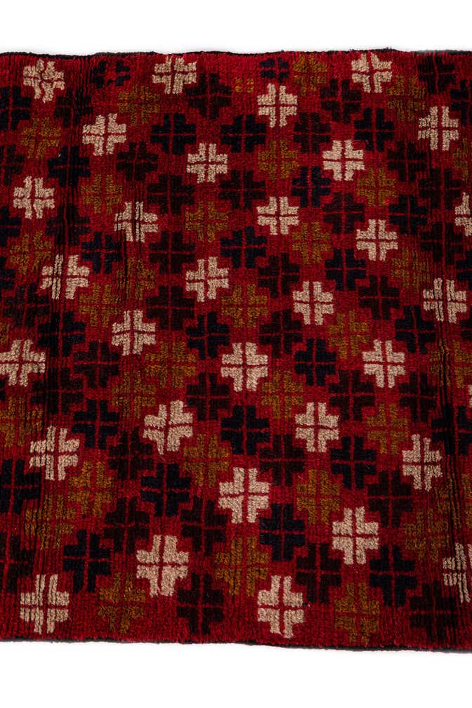 2' 11 x 4' 5 Hand Knotted Balouch Persian Wool Rug