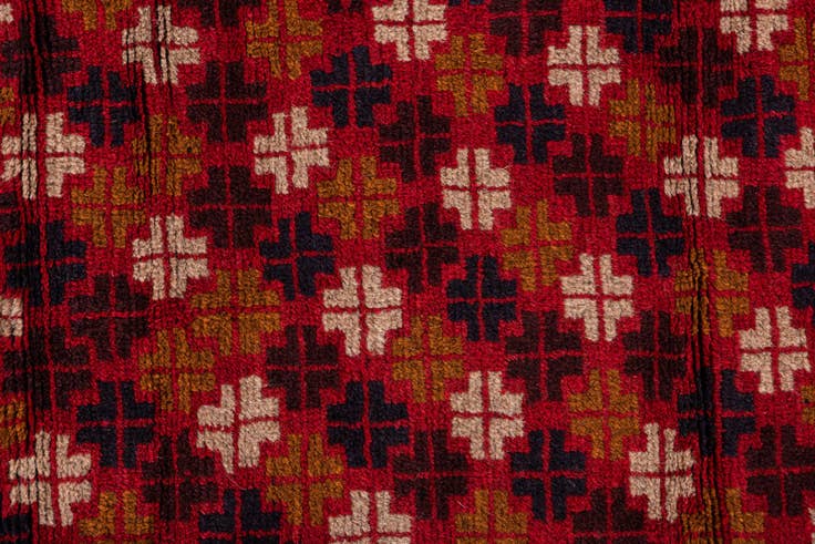 Detail image of 2' 11 x 4' 5 Hand Knotted Balouch Persian Wool Rug