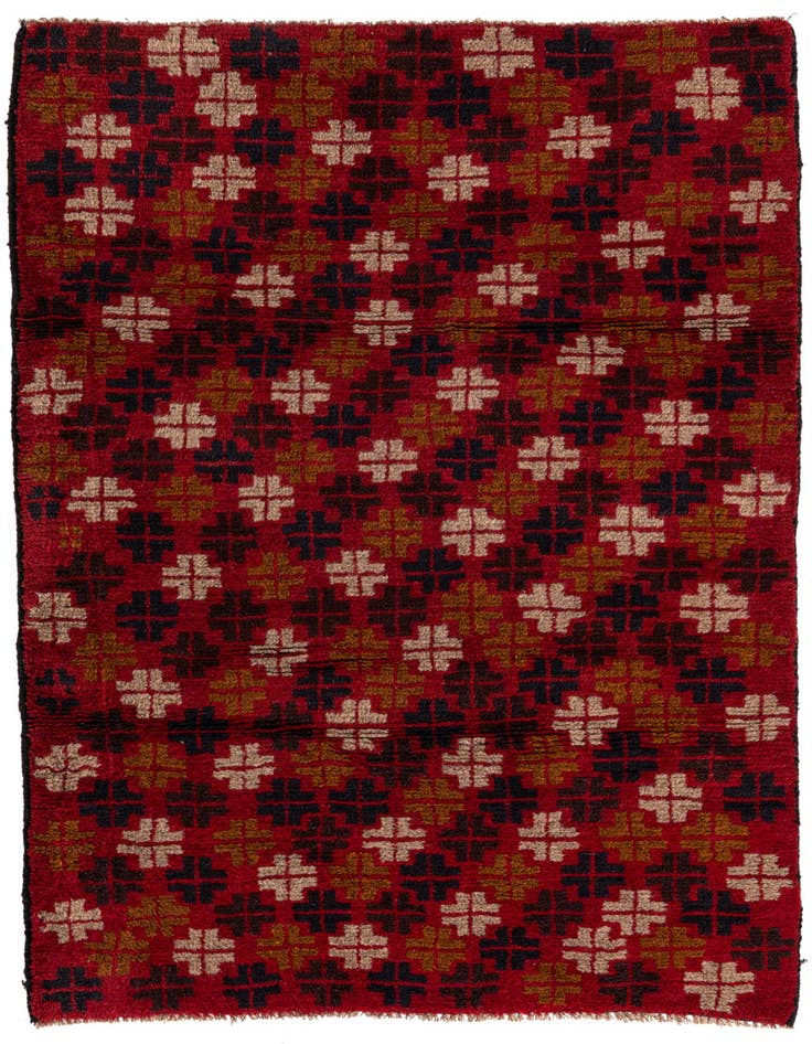 Detail image of 2' 11 x 4' 5 Hand Knotted Balouch Persian Wool Rug