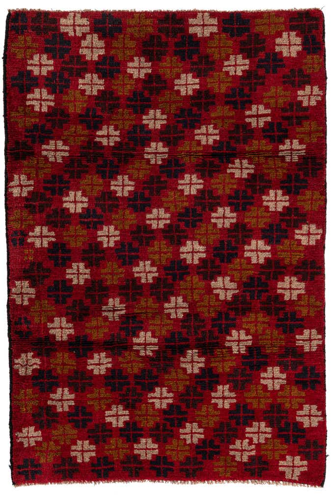 2' 11 x 4' 5 Hand Knotted Balouch Persian Wool Rug