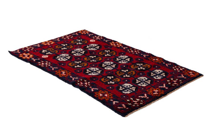 Detail image of 2' 11 x 4' 7 Hand Knotted Balouch Persian Wool Rug