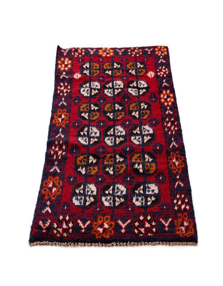 Detail image of 2' 11 x 4' 7  Hand Knotted Balouch Persian Wool Rug